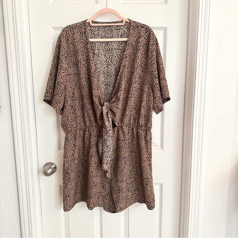 Brown animal print Shein romper